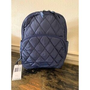 Vera Bradley Quilted Backpack in Navy Blue